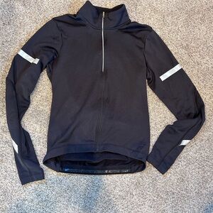 CO*OP full zip cycling jacket. Reflective. Pockets. Mock neck. Poly/spandex. EUC